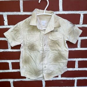 Mexx | dirty look short sleeve button down shirt | size 24m